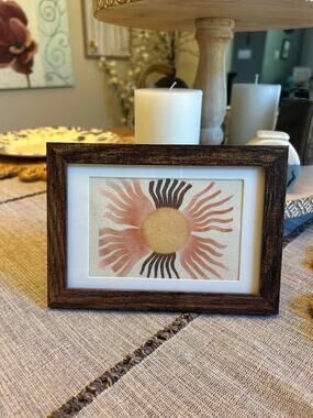Golden Sun Mini Canvas Print Frame Original Boho Home West Hills Studio 6 x 4